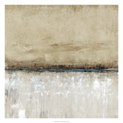 Framed Blue Line I Print