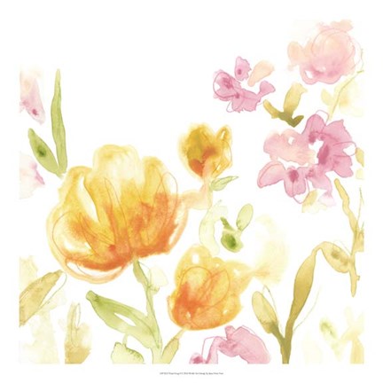 Framed Floral Song I Print