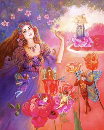 Framed Flora's Realm Print