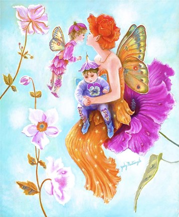 Framed Mother Fairy&#39;s Kiss Print