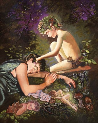 Framed Puck&#39;s Magic Flower Print