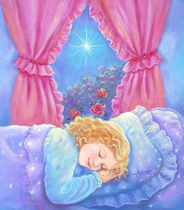 Framed Girl Sleeping Print