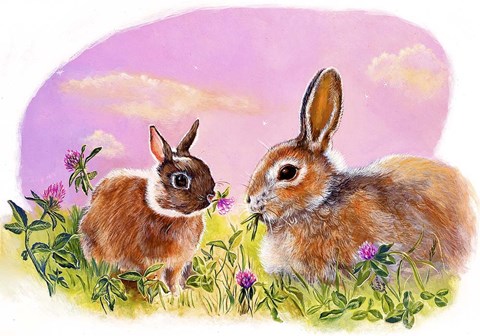 Framed Evening Clover Meal Print