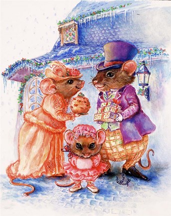 Framed Mouse Christmas Gifts Print