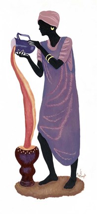 Framed Woman Pouring - Right Print