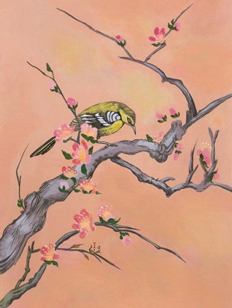Framed Asian Bird 1 Print