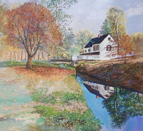 Framed Autumn In The Country Print