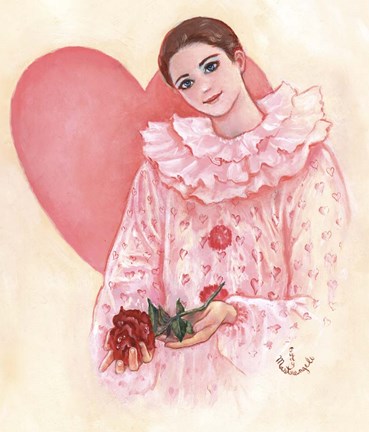 Framed Giving Rose Print