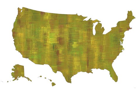 Framed U.S.A. Map 8 Print