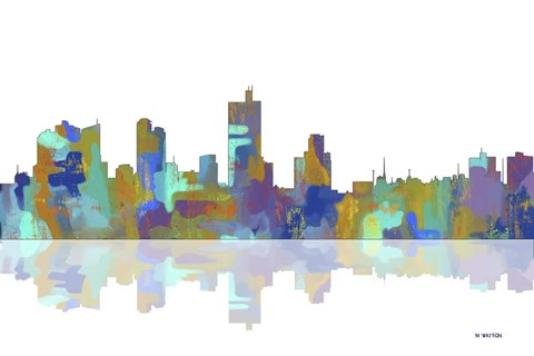 Framed Fort Worth Texas Skyline 1 Print