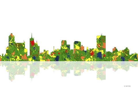 Framed Memphis Tennessee Skyline 1 Print