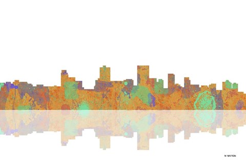 Framed Anchorage Alaska Skyline 1 Print