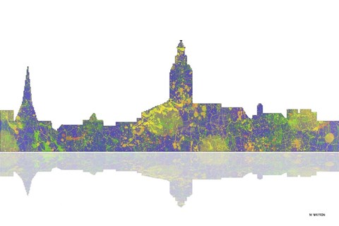 Framed Annapolis Maryland Skyline 1 Print