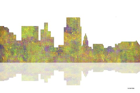 Framed Boise Idaho Skyline 1 Print