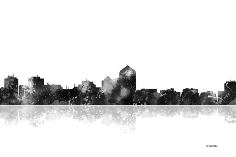 Framed Albuquerque New Mexico Skyline BG 1 Print