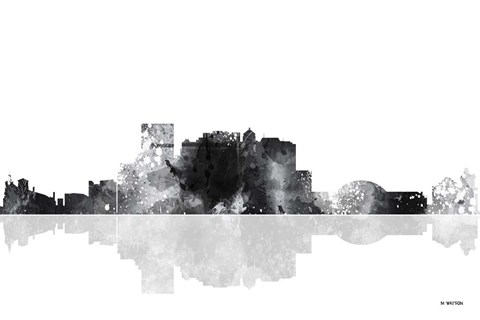 Framed El Paso Texas Skyline BG 1 Print