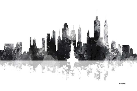 Framed New York New York Skyline BG 1 Print