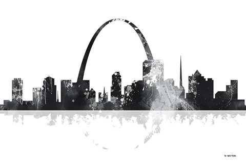 Framed St Louis Missouri Skyline Print