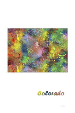 Framed Colorado State Map 1 Print