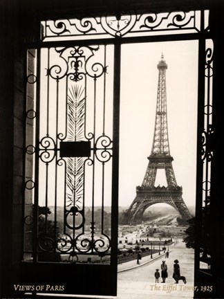 Framed Views of Paris the Eiffel Tower Print
