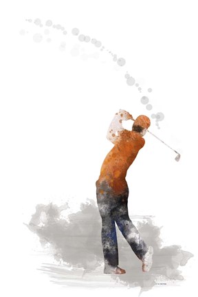 Framed Golf Player 1 Print
