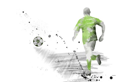Framed Soccer Player 5 Print