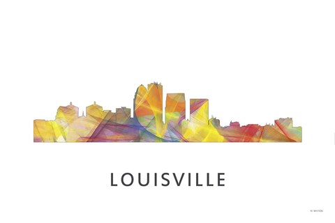 Framed Louisville Kentucky Skyline Print