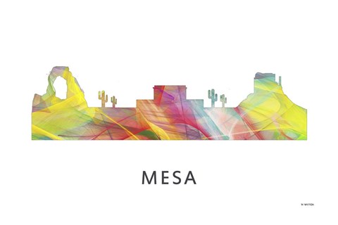 Framed Mesa Arizona Skyline Print