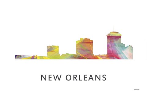 Framed New Orleans Louisiana Skyline Print
