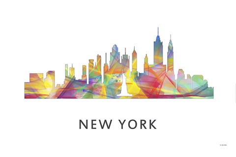 Framed New York New York Skyline Print