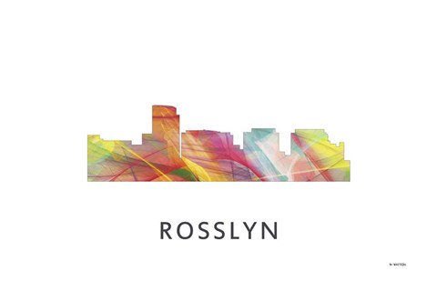 Framed Rosslyn Virginia Skyline Print