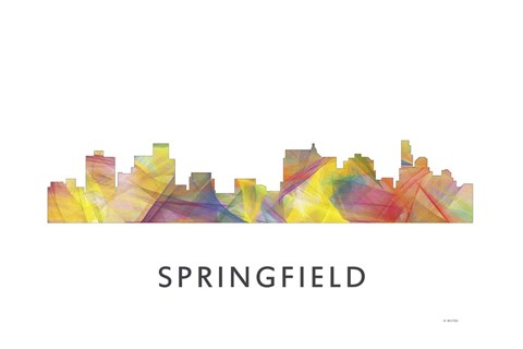 Framed Springfield Illinois Skyline Print