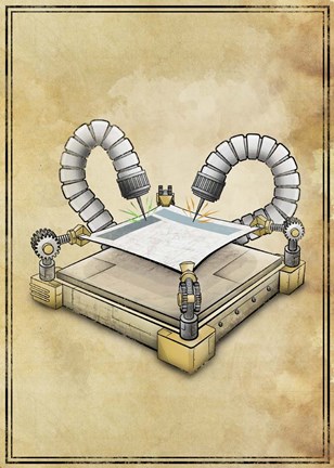 Framed Machine 1 Print