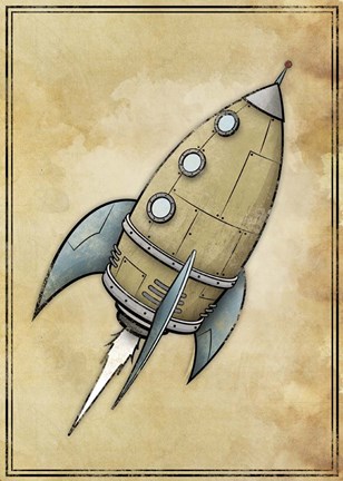 Framed Rocket Print