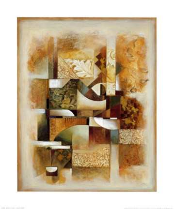 Framed Abstract Collage I Print