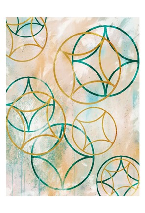 Framed Sparkling Spheres 2 Print