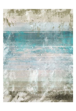 Framed Aqua Space 1 Contemp 1 Print