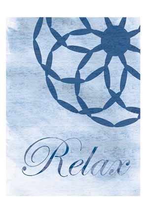 Framed Relax Blue Spa 2 Print