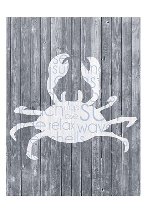 Framed Crab Wood Panel Print