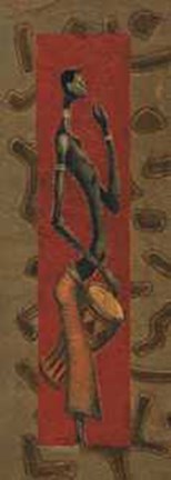 Framed African Drummer I Print