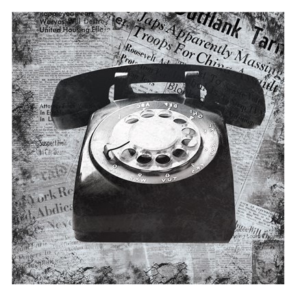 Framed Vintage Phone Print