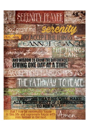 Framed Serenity Prayer Print
