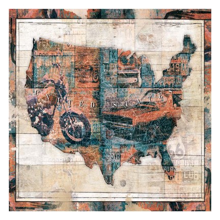 Framed Travel To USA Print