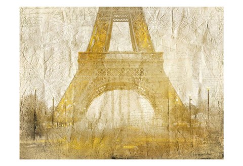 Framed Eiffel Tower Gold Print