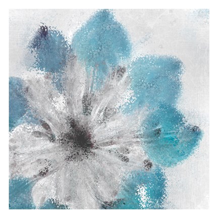 Framed Soft Blue Bloom Print