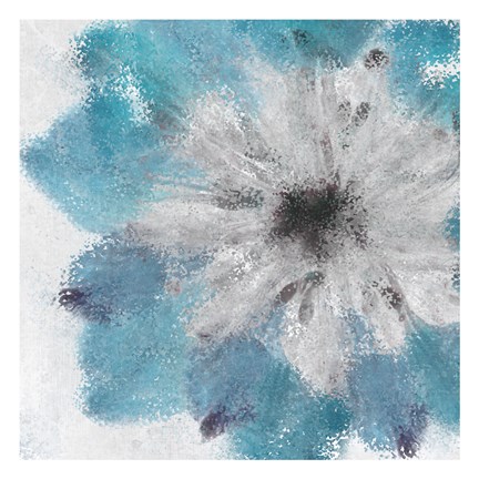 Framed Soft Blue Bloom 2 Print