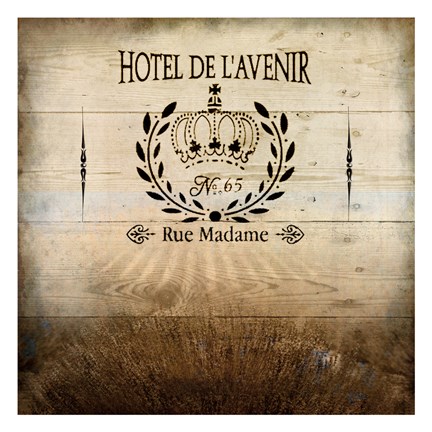 Framed Hotel De Lavenir Print