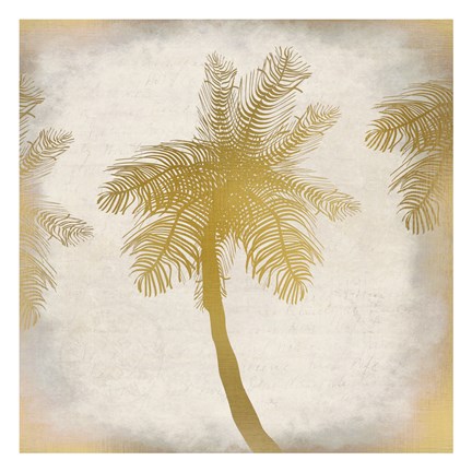 Framed Golden Palm 1 Print