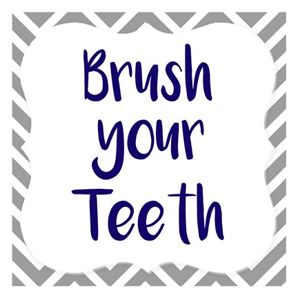 Framed Brush Your Teeth Print