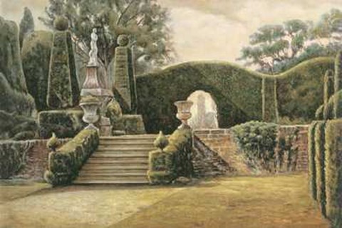 Framed Steps to the Garden II Print